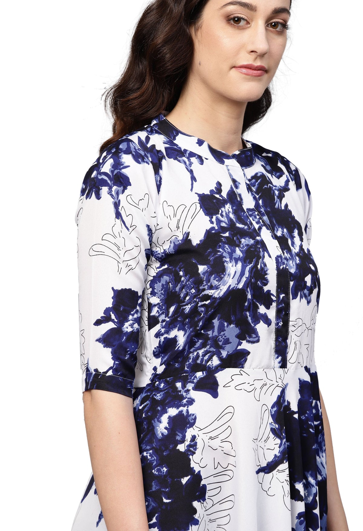 Women White Printed Dress by Vartalaap (1 Pc Set)