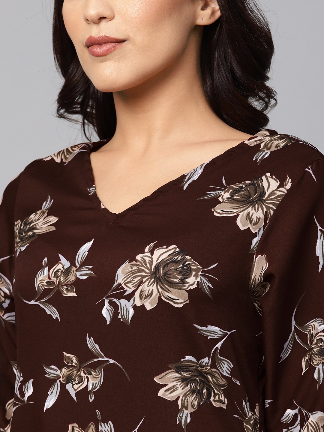 Women Maroon Printed Dress by Vartalaap (1 Pc Set)
