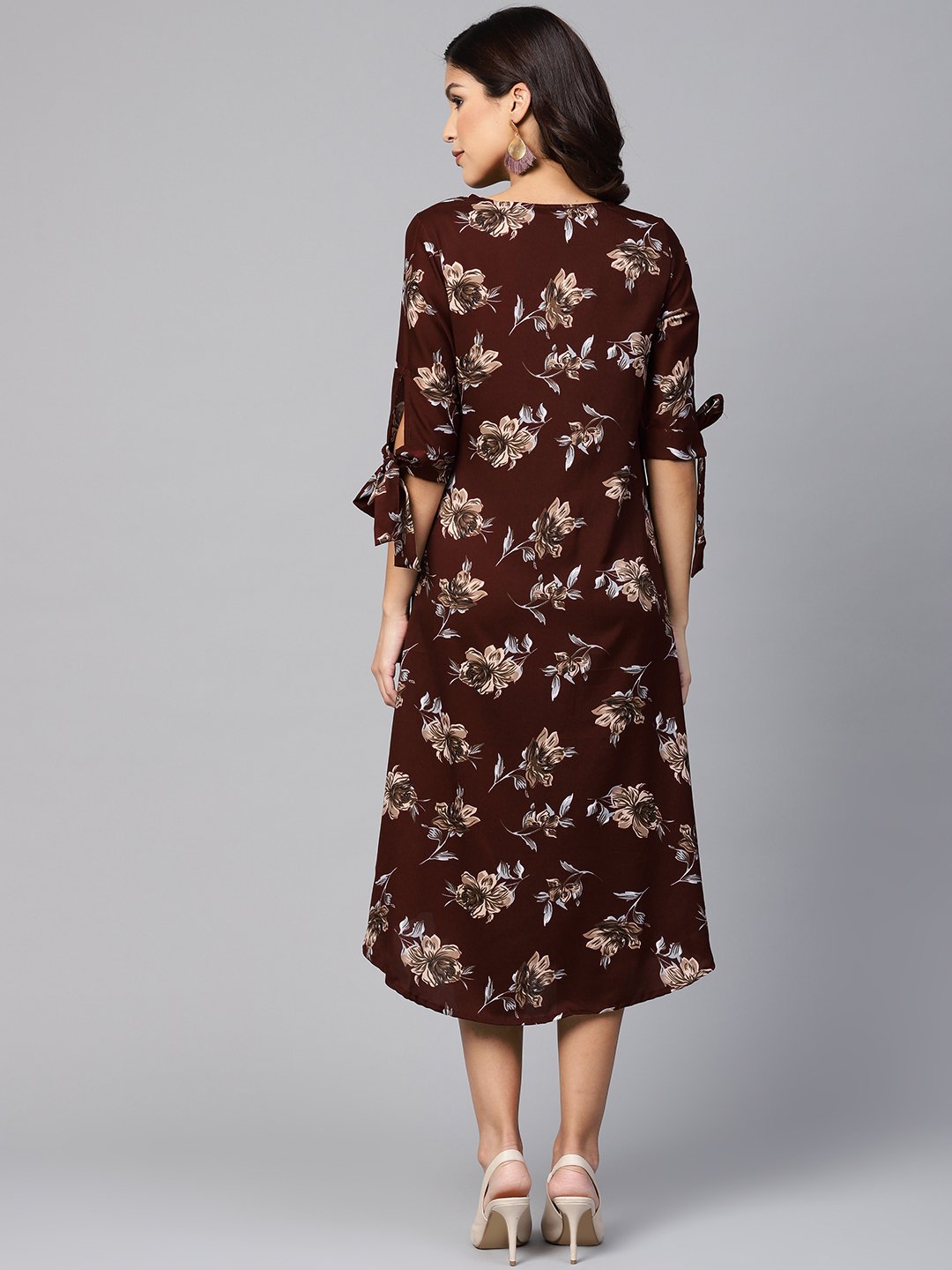 Women Maroon Printed Dress by Vartalaap (1 Pc Set)