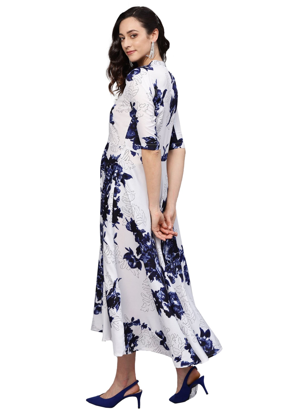 Women White Printed Dress by Vartalaap (1 Pc Set)