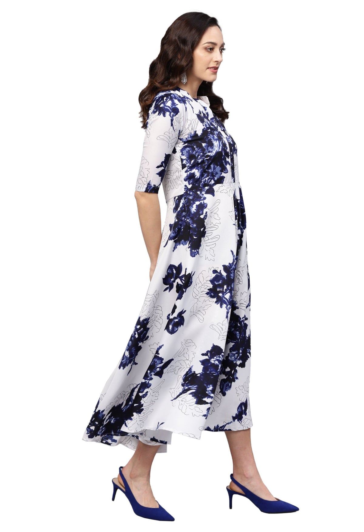 Women White Printed Dress by Vartalaap (1 Pc Set)
